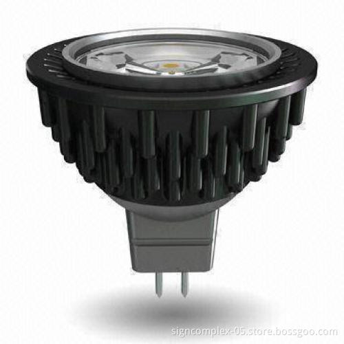 LED Spotlight Bulb with 100 to 240V AC Working Voltage, MR16 Base, Low-heat, No UV and No IR